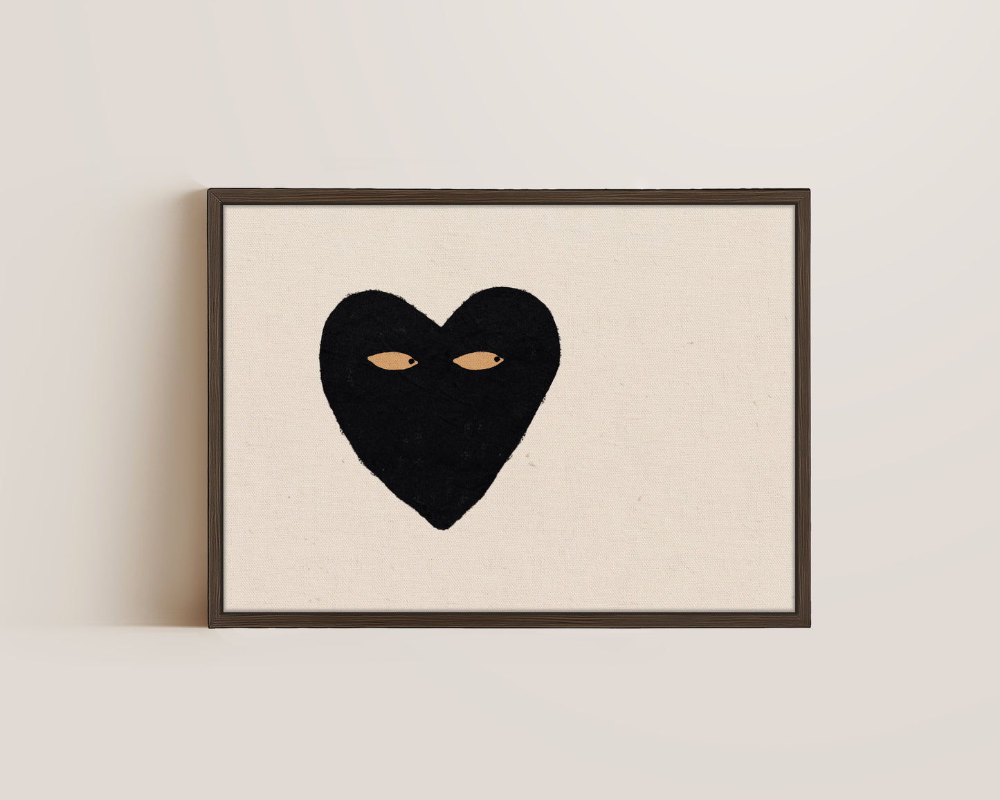 Black Heart Side Eye Canvas