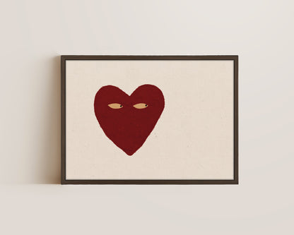 Love Heart Side Eye Canvas