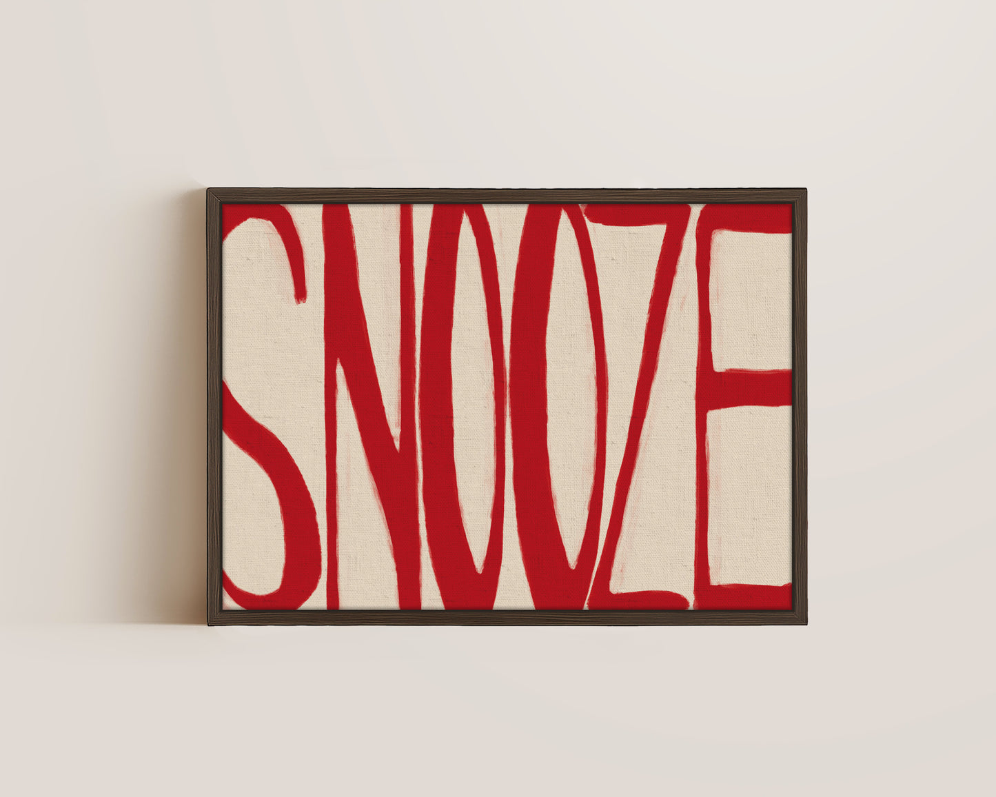 Snooze Red Canvas