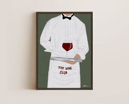 The Wine Club Waiter Canvas