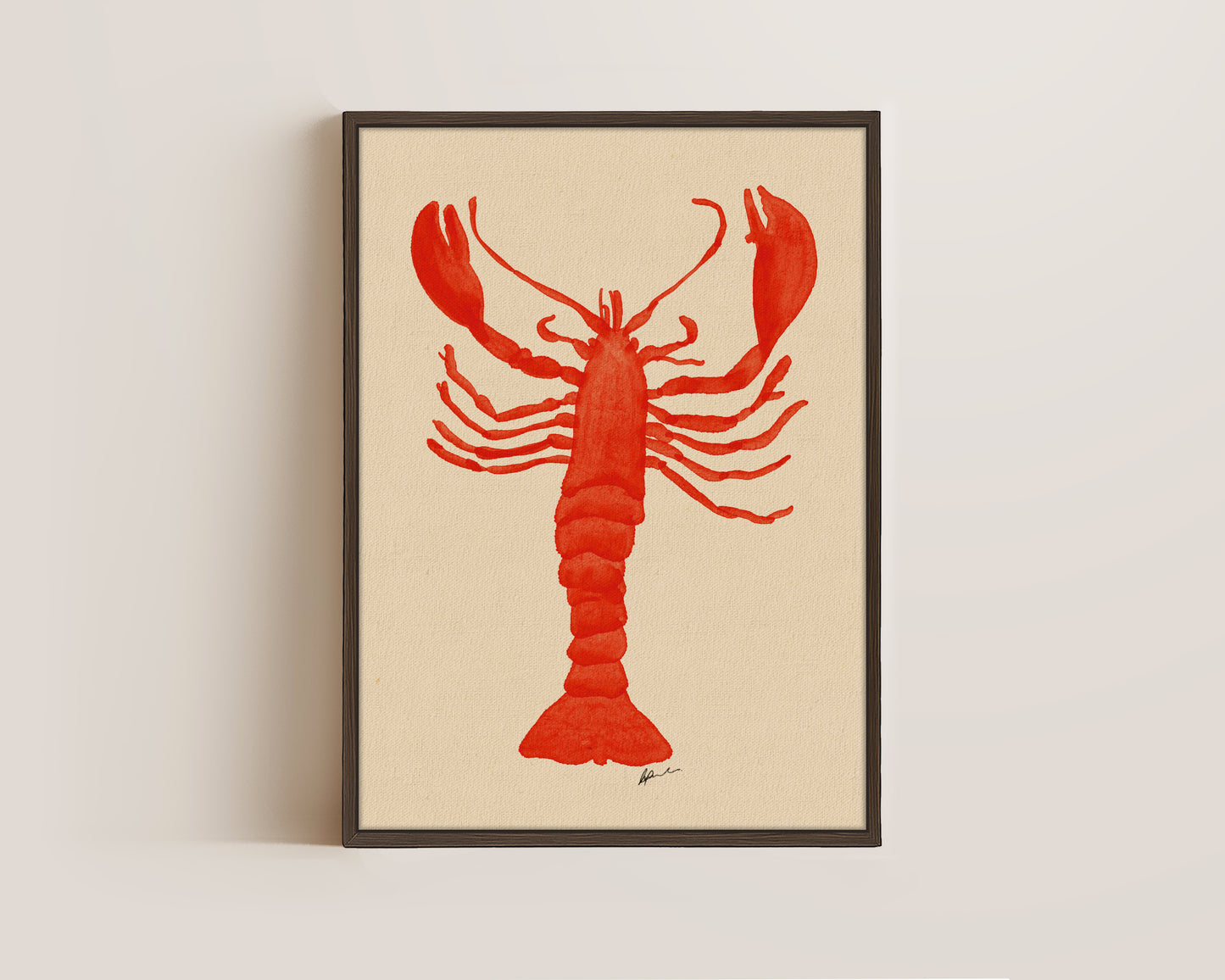 Watercolour Lobster Canvas