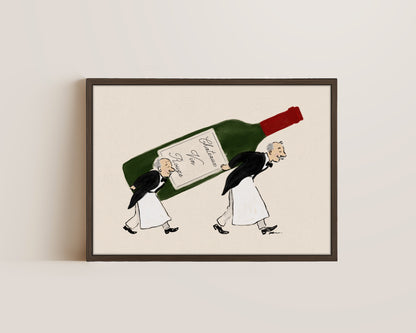 The Wine Waiters Canvas