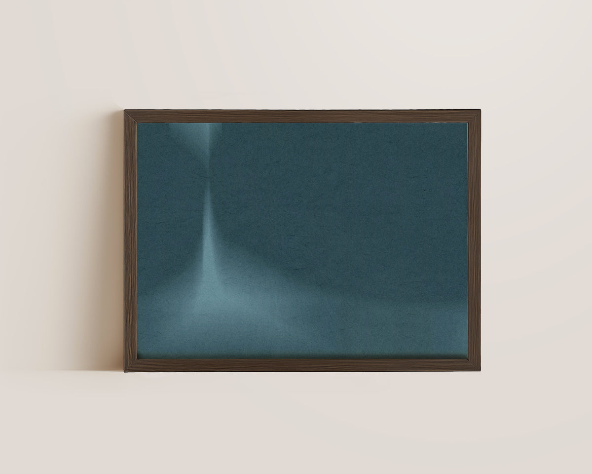 Petrol Blue Abstract Wall Art Print
