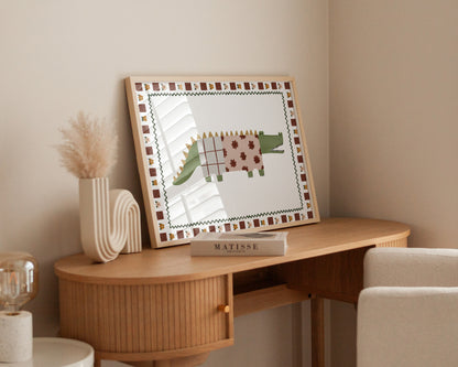 Boho Crocodile Print
