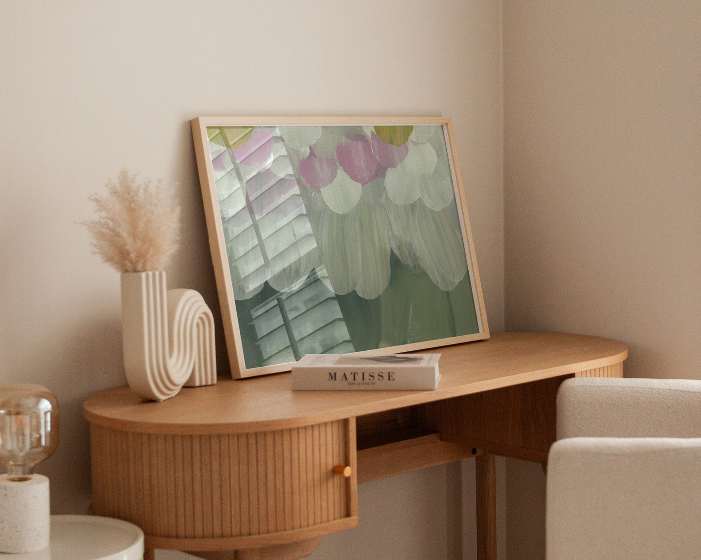 Forest Green & Pink No. 4 Print