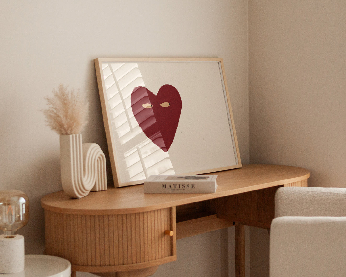 Love Heart Side Eye Art Wall Art Print