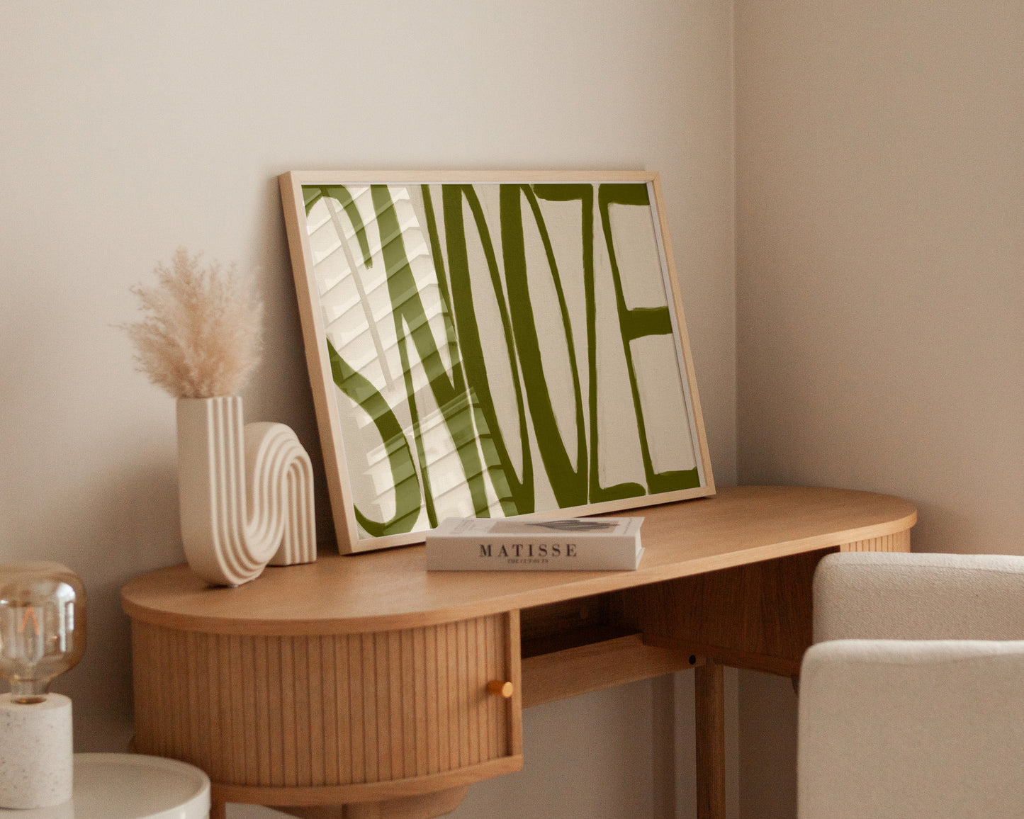 Snooze In Olive Print