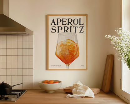 Aperol Spritz Cocktail Print