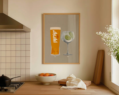 Asahi & G&T Print