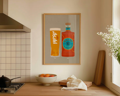 Asahi & Malfy Orange Gin Print