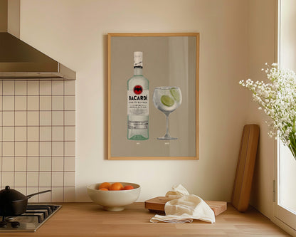 Bacardi Rum & G&T Print
