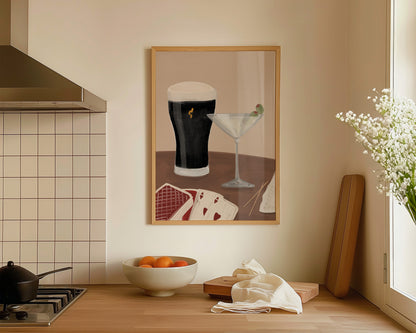 Black Stout & Dirty Martini Date Night Print