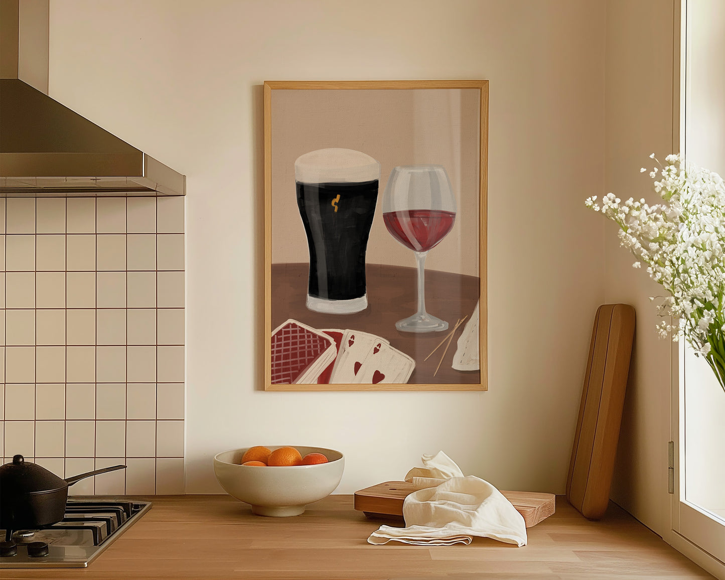 Black Stout & Red Wine Date Night Print