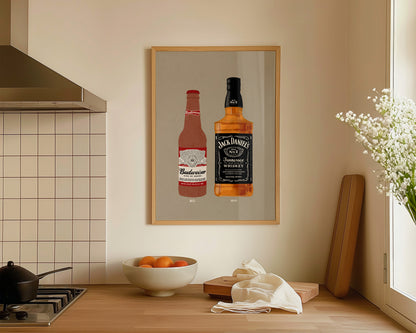 Budweiser & Jack Daniel's Print