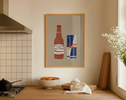 Budweiser & Red Bull Print