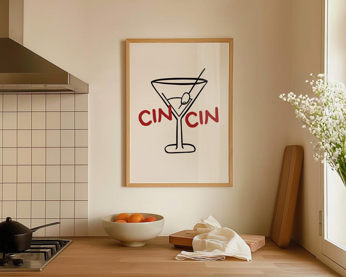Cin Cin Martini Print