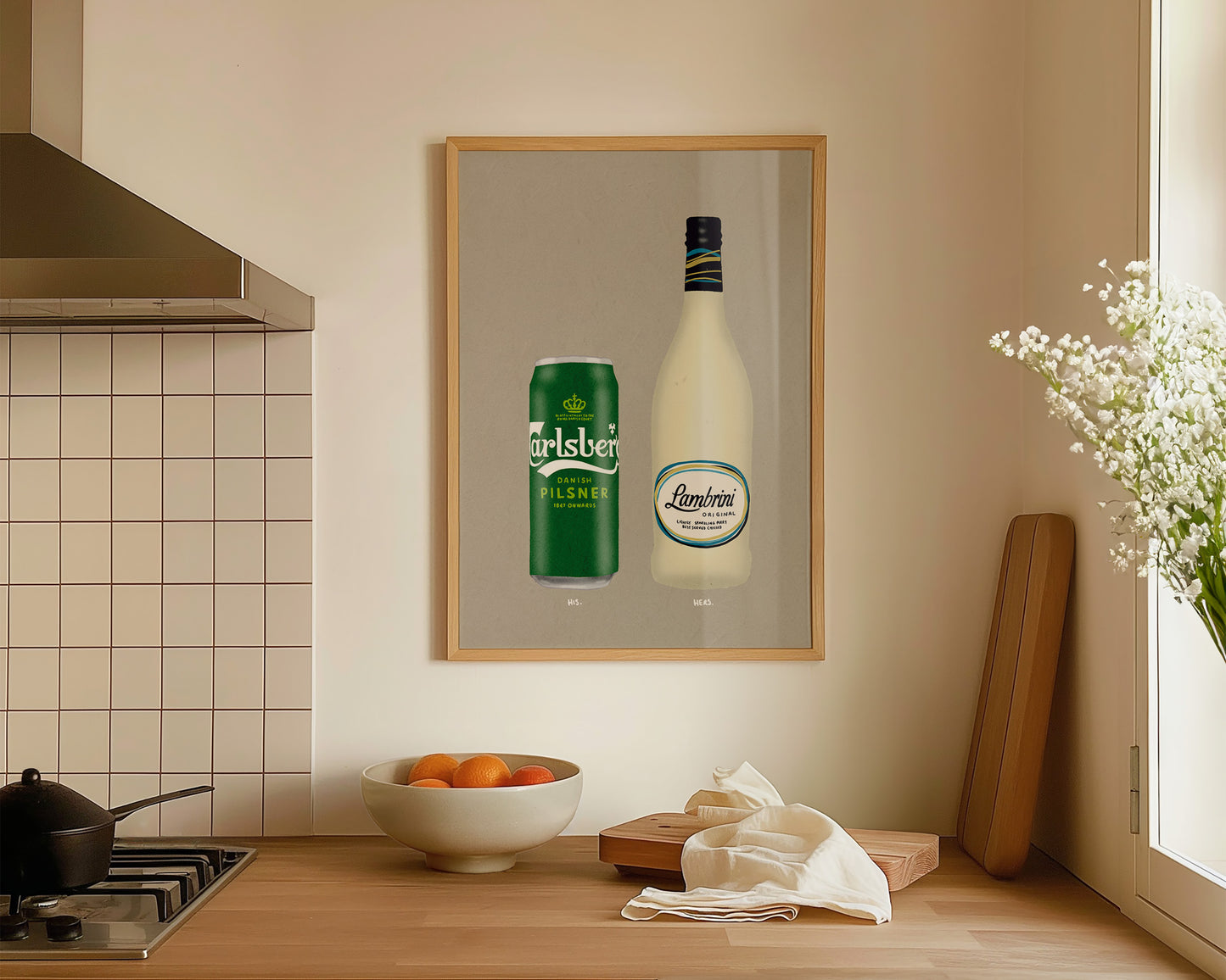 Carlsberg Can & Lambrini Print