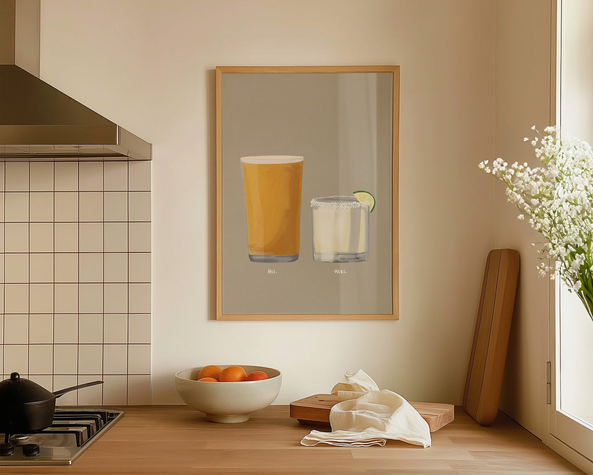 Cider & Margarita Couples Drink Print