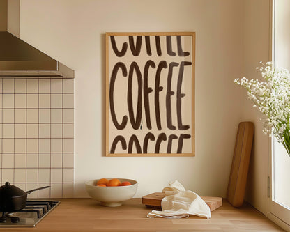 Brown Coffee Print