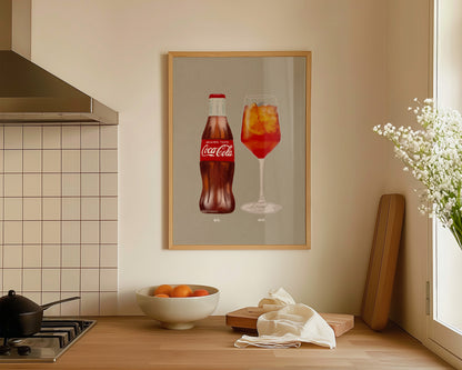 Coke Bottle & Aperol Spritz Print