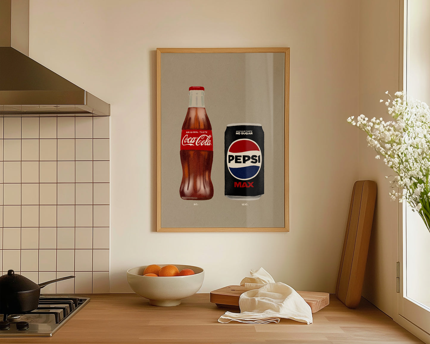 Coke Bottle & Pepsi Max Print