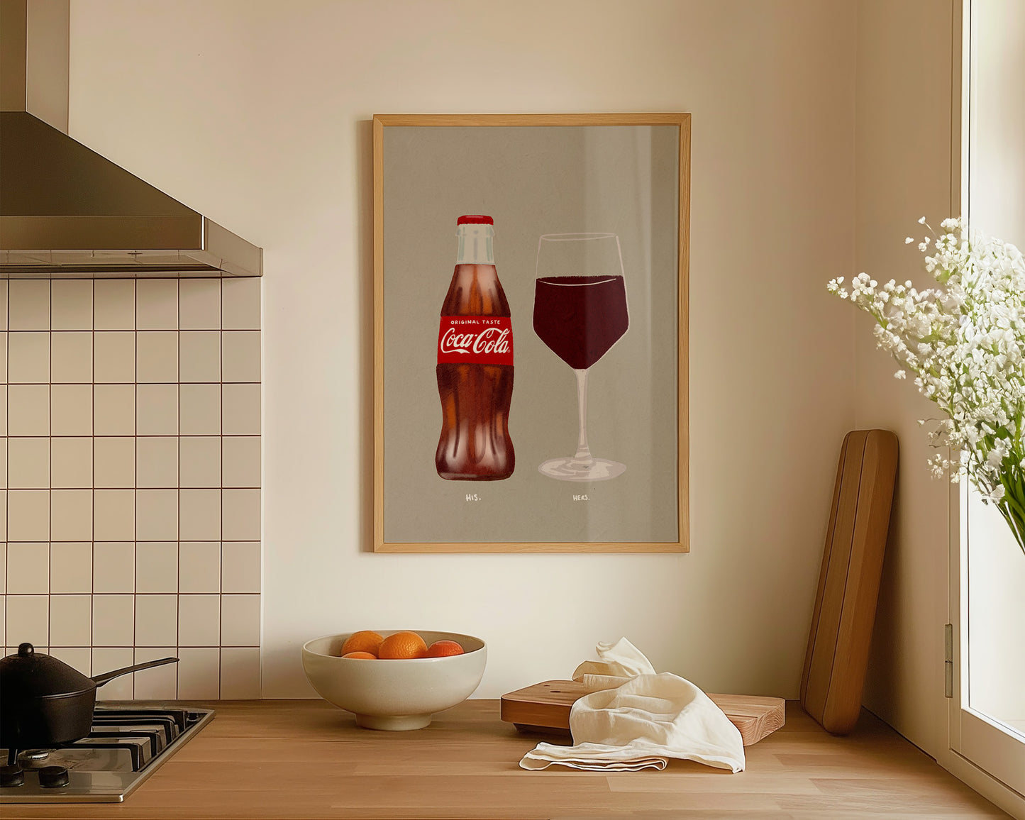 Coke Bottle & Red Wine Print