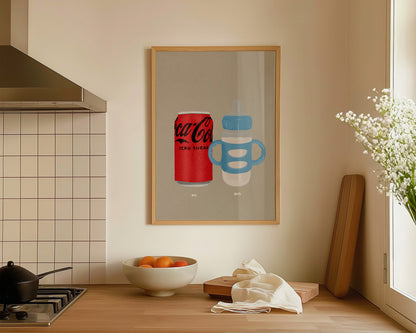 Coke Zero & Babies Bottle Print