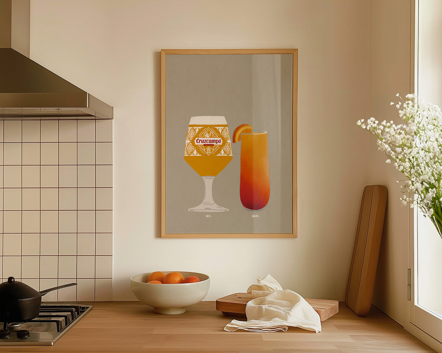 Cruzcampo & Tequila Sunrise Print