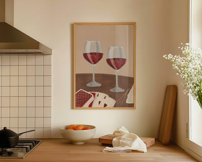 Red Wine Date Night Print