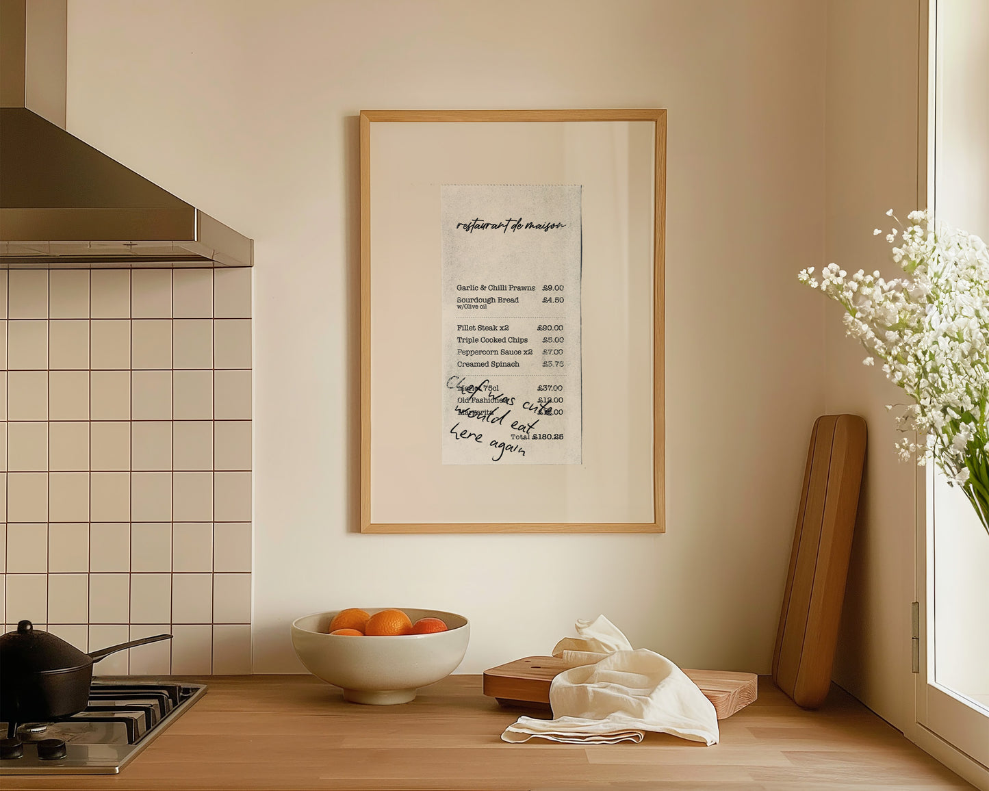 Chef Was Cute Receipt Print