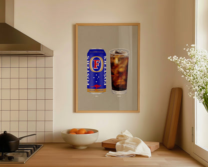 Fosters Can & JD Coke Print