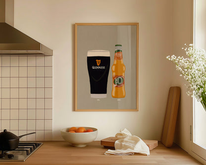 Guinness & J20 Orange Print
