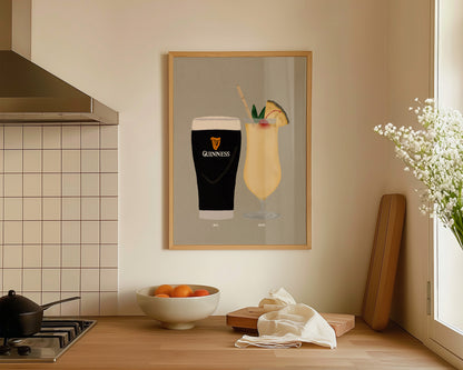 Guinness & Pina Colada Print