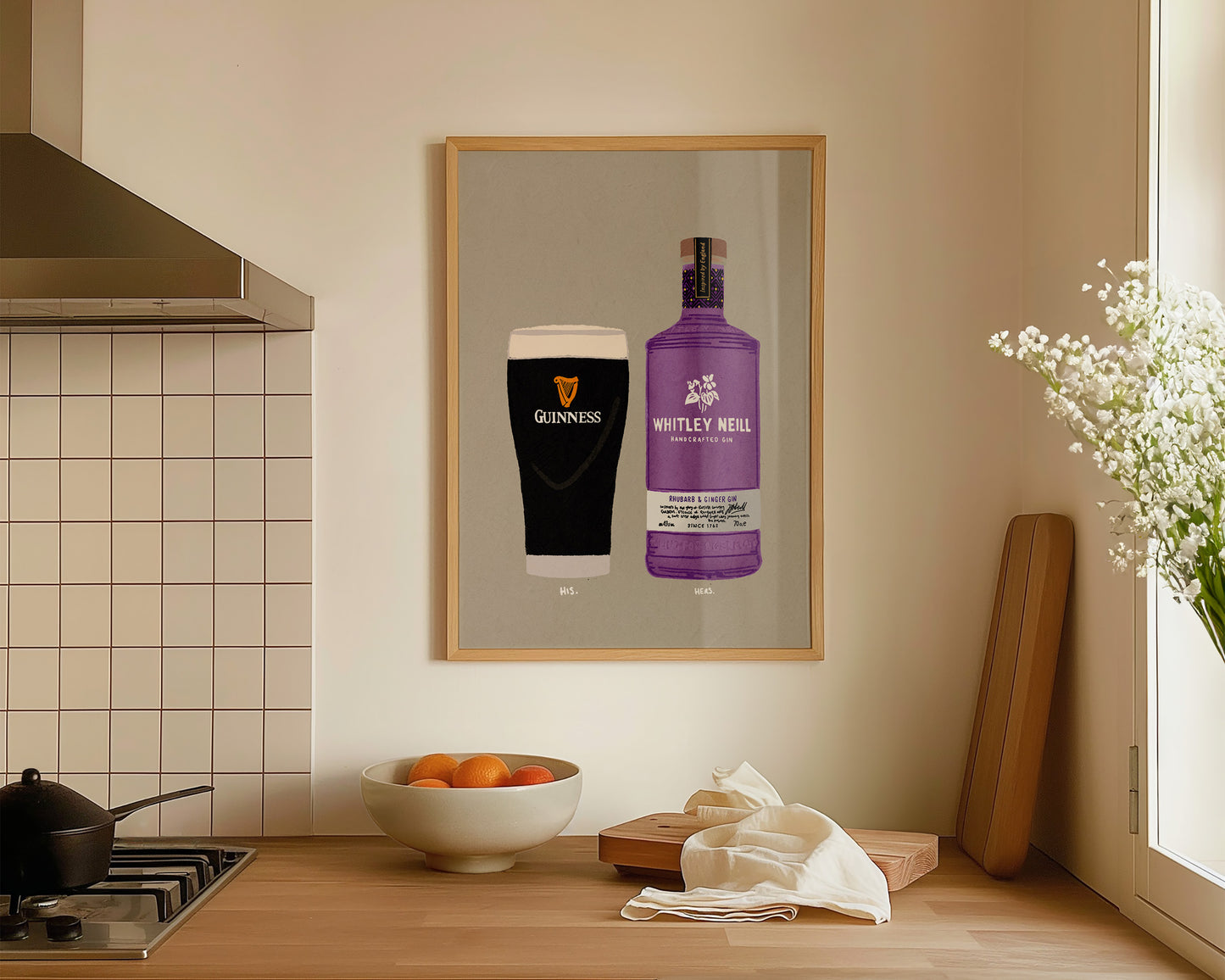 Guinness & Rhubarb Ginger Gin Print