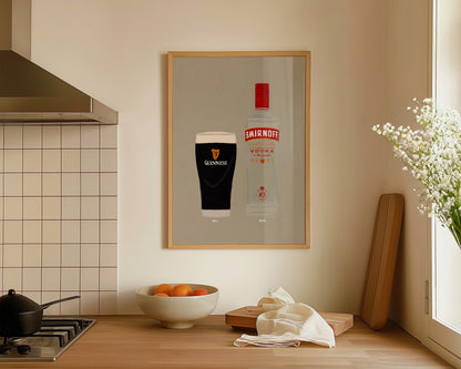 Guinness & Smirnoff Vodka Print