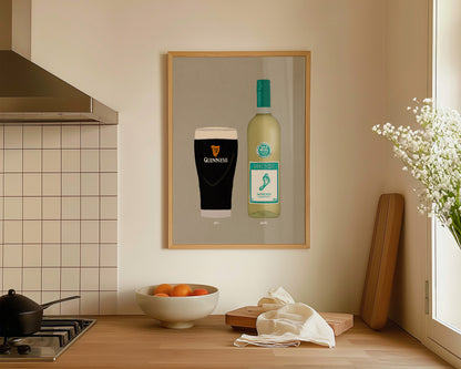 Guinness & White Moscato Print