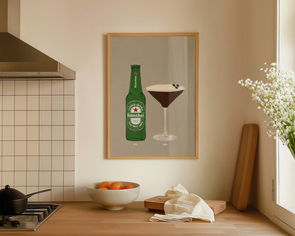 Heineken & Espresso Martini Print