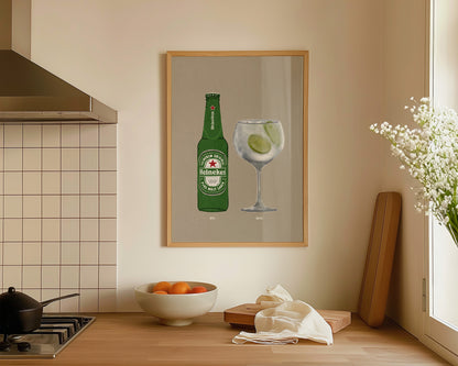 Heineken & Gin & Tonic Print