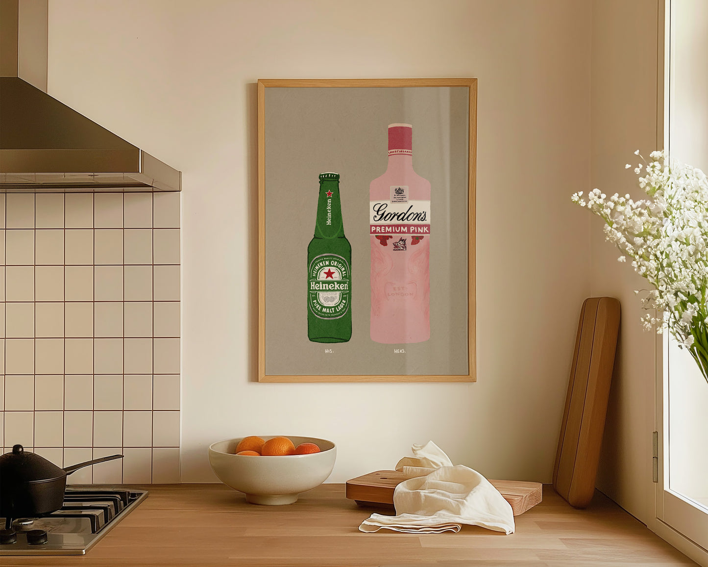 Heineken & Gordon's Pink Gin Print