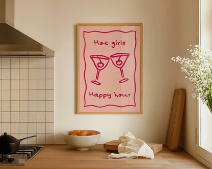 Hot Girls Happy Hour Print