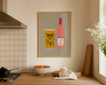 Inch's & Pink Moscato Print