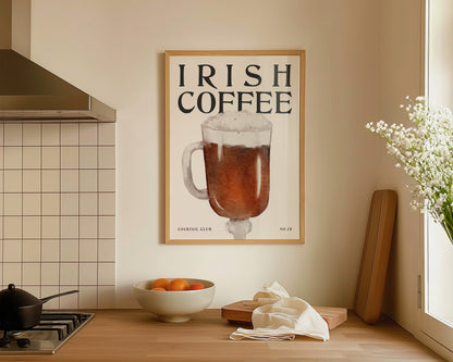Irish Coffee Cocktail Print