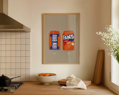 Irn Bru & Fanta Orange Print