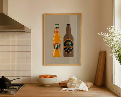 J20 Orange & Strawberry Lime Kopparberg Print