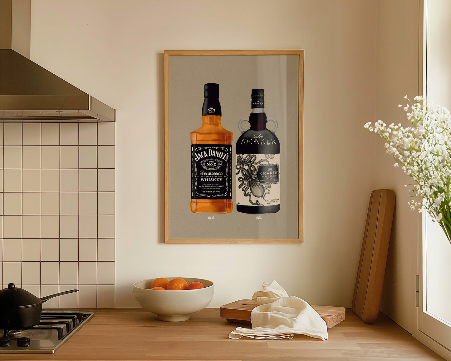 Jack Daniel's & Kraken Print