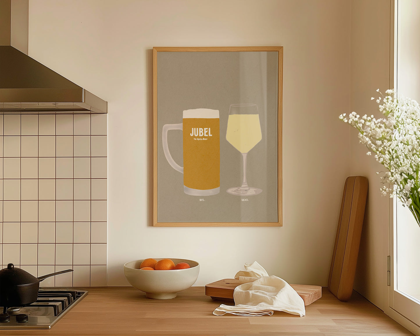 Jubel & White Wine Print