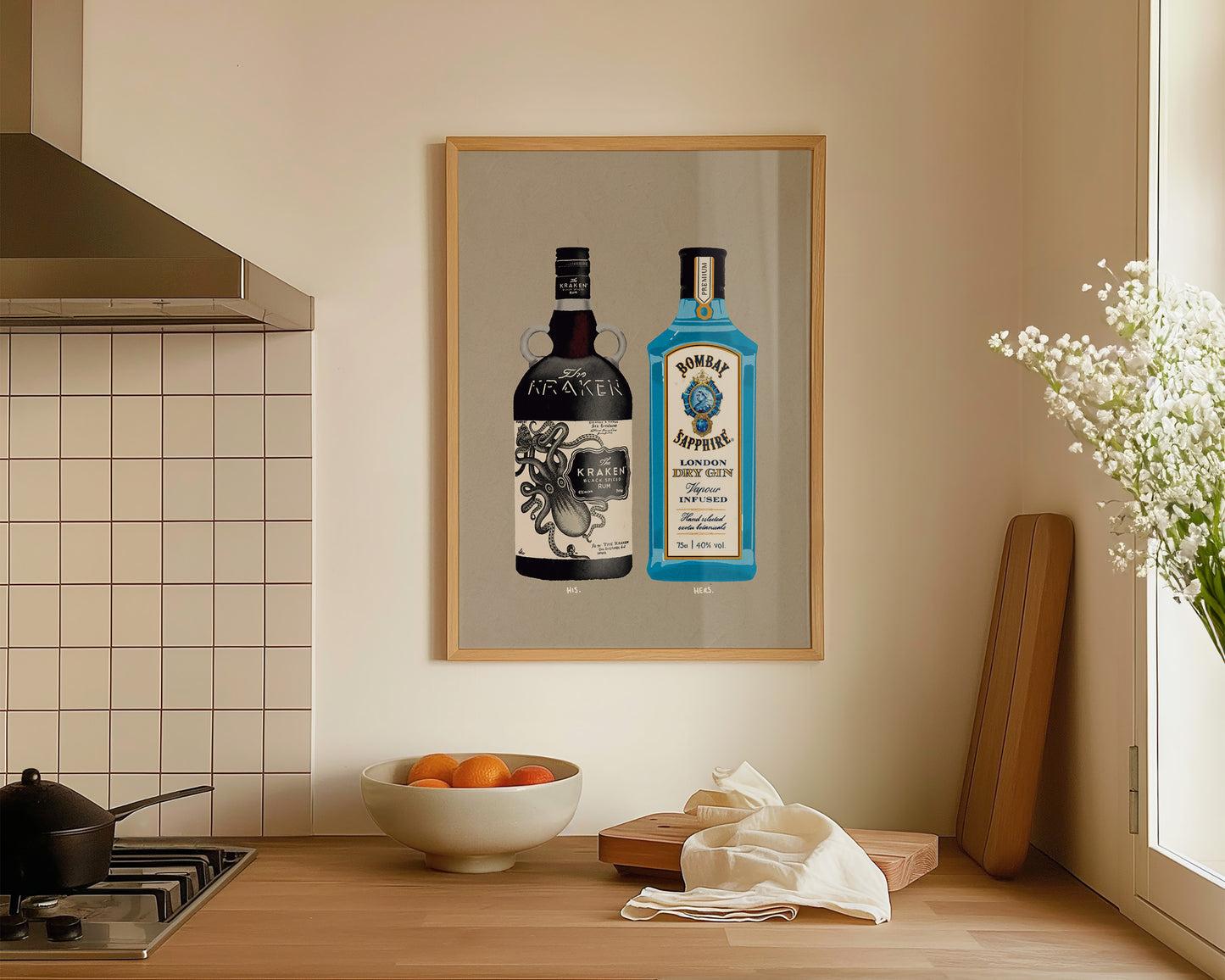 Kraken & Bombay Sapphire Print