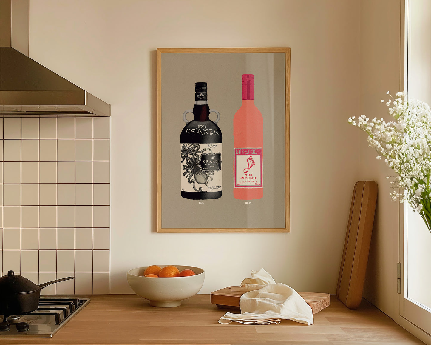 Kraken & Pink Moscato Print