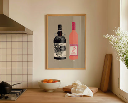 Kraken & Pink Moscato Print