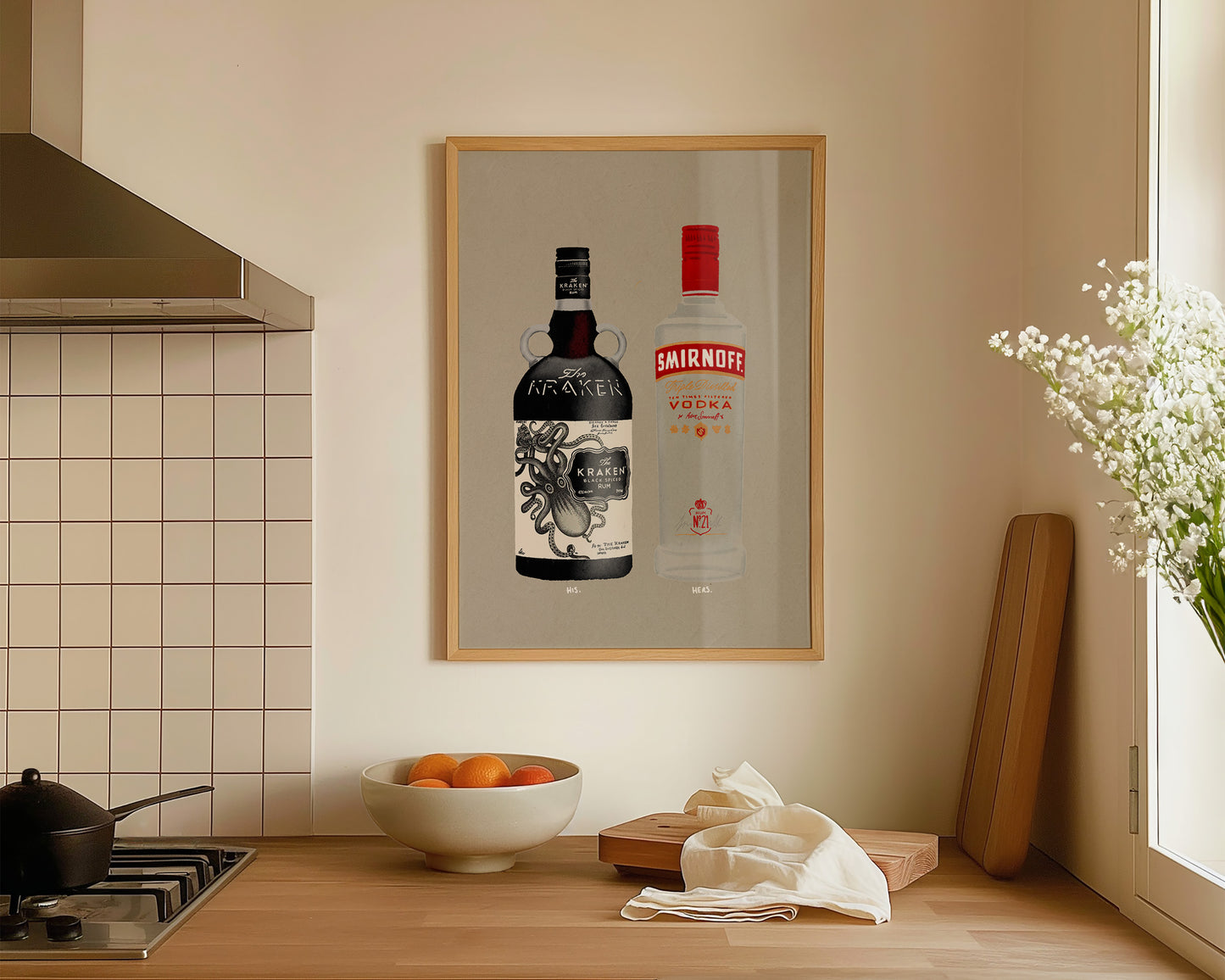 Kraken & Smirnoff Vodka Print